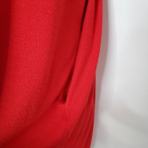 Wilfred Free Lorelei Dress Oversized Soft Jersey Knit Red POCKETS Size XS - Picture 7 of 15